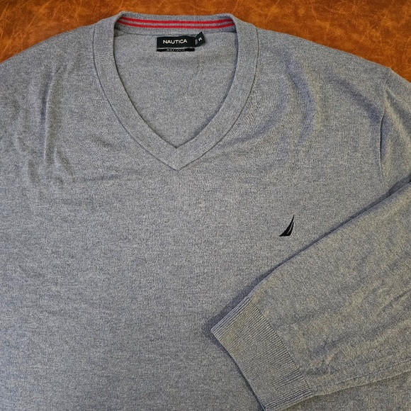 Nautica Men’s Navtech V-Neck Sweater, Blue, 6XL - Picture 1 of 9